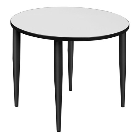 Regency Kahlo Square & Round Tables, 36 W, 36 L, 29 H, Wood, Metal Top, White TPL36RNDWHBK